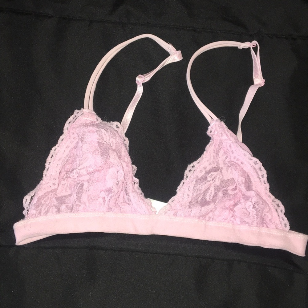 Anemone Pink Lace Bralette
